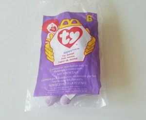 Gorro adolescente TY McDonalds #6 Happy the Hippo (1998) nuevo en bolsa - Imagen 1 de 2