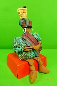 SHELF SITTER Handmade in KENYA African Woman With Basket HOME DECOR Swahili Impt - Picture 1 of 11