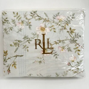 RALPH LAUREN Inverness Floral Sage Blue FULL Deep Fitted Sheet 350TC Cotton New - Picture 1 of 7