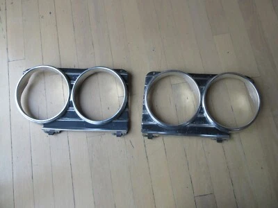 Biseles de embellecimiento de faros izquierda derecha Chevrolet Impala Belair Biscayne Caprice 1966 Foto 1 de 4