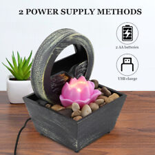 Battery Operated Desktop Water Fountain Indoor Decoration Ornament USB Charging