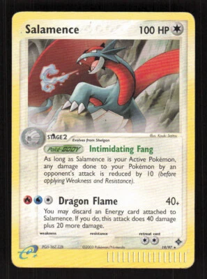 Pokémon TCG Salamence EX Dragon 19/97 Reverse Holo Rare MP - Image 1 of 2