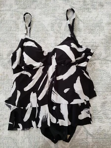 Traje de baño de una pieza para mujer talla M blanco y negro - Imagen 1 de 2