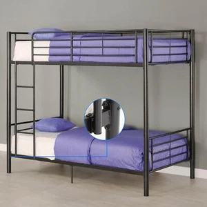 Dorm for Kids Adult Children Metal Bunk Beds Frame Twin over Twin Ladder NEW - Picture 1 of 8