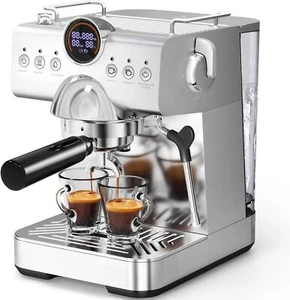 Máquina de café espresso con cerveza fría, varilla de vapor espumador de leche para café con leche y capuchino - Imagen 1 de 7