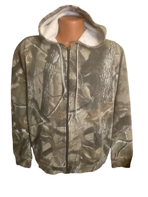 Ten Buck Men’s (51WxL27)Brown Camouflage Hoodie Full Zip Pockets Hunting Outdoor - Image 1 of 4