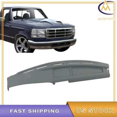 Light Gray Dash Board Cover Fit For Ford F150 Bronco 1992 1993 1994-1996 NEW Foto 1 de 4