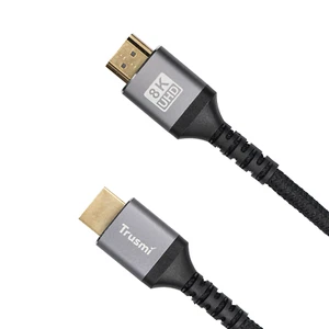 TRUSMI 8K HDMI CABLE 2.1 HIGH SPEED GOLD PLATED BRAIDED LEAD 3D HDTV UHD 5M,3M - Picture 1 of 7
