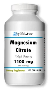 Magnesium 1100mg Serving 200 Capsules High Potency = Ship from USA Best Quality - Picture 1 of 3