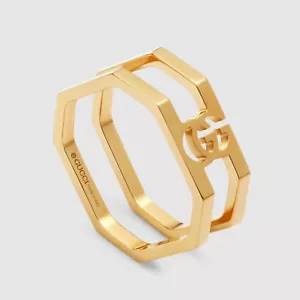Anillo con banda de oro amarillo 18K para correr Gucci talla 14 (EE. UU. 6 3/4 6,75) - Imagen 1 de 4