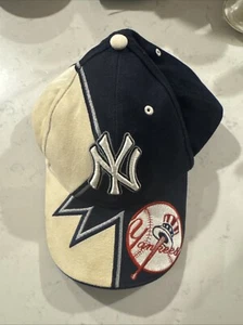 New York NY Yankees Strapback Baseball Hat Twins Enterprise MLB Embroidered VTG - Picture 1 of 4