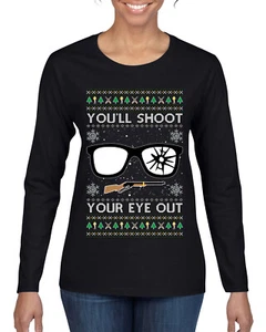 Camiseta gráfica manga larga para mujer Youll Shoot Your Eye Out Story - Imagen 1 de 9