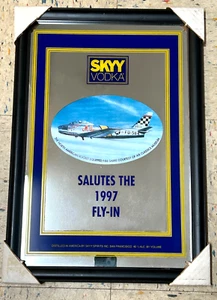 Rare 1997 Skyy Vodka Salutes The Fly-In w/ f-86 Sabre Jet Bar Mirror - Bild 1 von 8