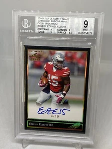Ezekiel Elliott Rookie 2016 Ultimate Draft Auto GOLD SPECTR SP /10 BGS 9/10 - Picture 1 of 13
