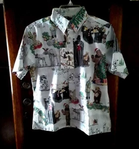 Reyn Spooner Boy's A STAR WARS SITHMAS Christmas Glacier Full Button Shirts - Picture 1 of 5