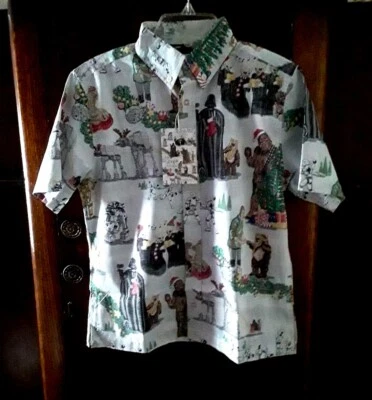 Reyn Spooner Boy's A STAR WARS SITHMAS Christmas Glacier Full Button Shirts - Image 1 of 4