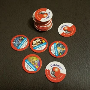 Juego de mesa Pokemon Master Trainer 1999 - fichas rojas Pogs - Imagen 1 de 6