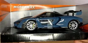 McLaren Senna Vision Trophy Blue Supercar Mira Orange 1:24 Scale Diecast Car - Picture 1 of 21