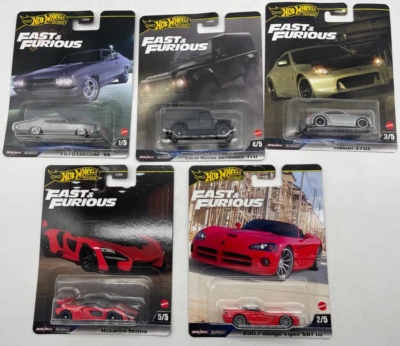 🔥 MATTEL Hot Wheels Premium 2024 Fast & Furious J Case Set of 5 Cars HNW46-956J - Image 1 of 4