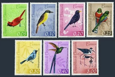 Venezuela 818-824, C811-C818, MNH. Mi 1464-1478. Birds 1962: Cardinal, Kiskadee, - Image 1 of 2