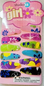 STUDIO 35 Girl 12 Piece Snap Clips - Picture 1 of 2