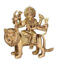 Handgefertigt Messing Maa Durga Murti Idol Dekorativ Figur Statue 12.7cm