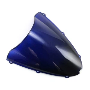 Blue ABS Windscreen For Kawasaki ZX6R 2005 - 2008 ZX10R 2006 2007 Wind Deflector - Picture 1 of 3