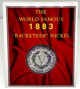 1883 Gold Plated Liberty Racketeer Nickel - Picture 1 of 3