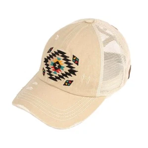 C.C Ponytail Criss Cross Messy Buns Ponycaps Baseball Cap Dad Trucker Mesh Hat - Picture 1 of 3