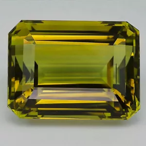 Video_86.85cts_Flawless_Natural Brazil_Prasolite Quartz_Vivid Lemon Yellow_B187 - Picture 1 of 2