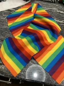 Rainbow Fleece Winter Scarf 58”x9” Bright Colors New! Handmade Giftable - Picture 1 of 12