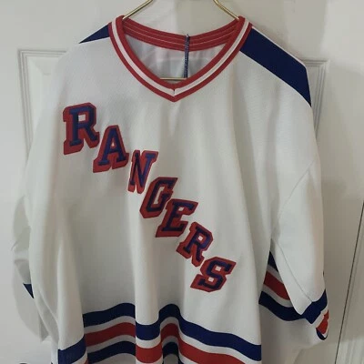 Vintage CCM 1980’s NEW YORK RANGERS (Size XXL) Mesh Hockey Jersey - Image 1 of 4