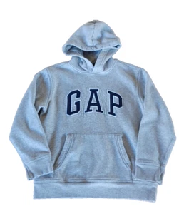 Gap Kids Pullover Hoodie Sweater Youth Size L Large (10) Heather Gray Arc Logo - Picture 1 of 9