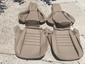 PORSCHE 911 944 964 UPHOLSTERY SEAT KIT OEM GREY BEIGE GERMAN VINYL 85-94 NEW - Picture 1 of 10