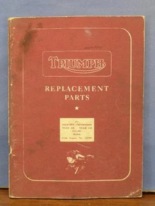 Libro de piezas originales Triumph manual velocidad doble Tunderbird Tiger 100 110 trofeo - Imagen 1 de 1