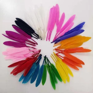 17cm Oie Plumes Artisanat Multicolore DIY Chapeau Arts Mariage Décoratif Plumes - Photo 1 sur 22