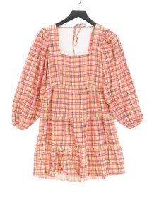Topshop Women's Midi Dress UK 8 Multi Cotton with Viscose A-Line - Picture 1 of 6