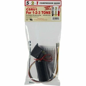 5-2-1 Kompressor Saver Kit CSRU1 Hartstart Kondensator mit Relais für 1-2-3 Tonnen - Bild 1 von 3