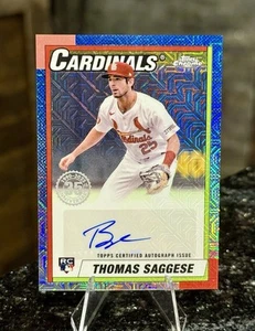 2025 Topps Series 2 THOMAS SAGGESE RC 1990 35th AUTO MOJO Refractor Cardinals - Bild 1 von 3