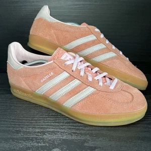 Adidas Women's Gazelle Indoor Retro Sneaker Sz 7.5 Wonder Clay Pink Suede IE2946 - Picture 1 of 8