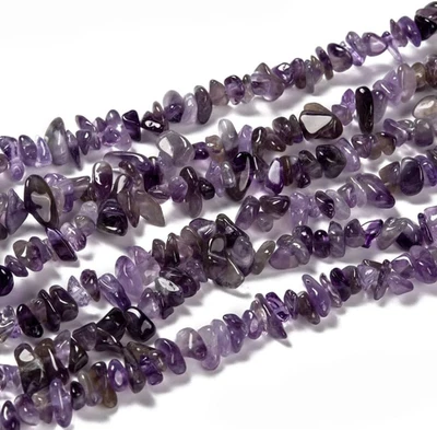 Amethyst Splitter Nuggets ~ 5-9mm 1 Strang Chips Perlen zum auffädeln Edelstein - Bild 1 von 3