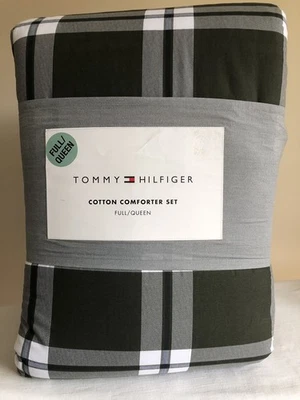 Juego de edredón Tommy Hilfiger completo/queen 3 piezas multicolor 100 % algodón nuevo con etiquetas Foto 1 de 4