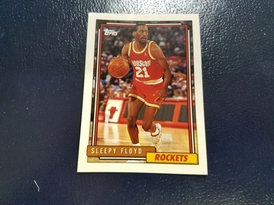 Sleepy Floyd Houston Rockets NBA 1992 Topps BLANK BACK PRE PRINT SCARCE - Image 1 of 2