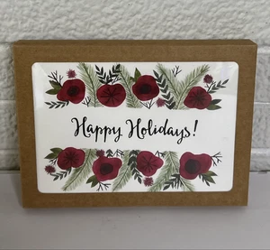 12 cartoline natalizie e natalizie nuove con etichette Sage & Rue vuote con buste - Foto 1 di 2