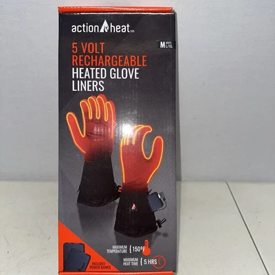 ActionHeat 5V Men's Heated Glove Liners Sz L/XL