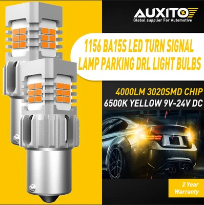 Luces de señal de giro traseras LED AUXITO ámbar 1156 7506 para Hyundai Elantra 2000-2019 Foto 1 de 4
