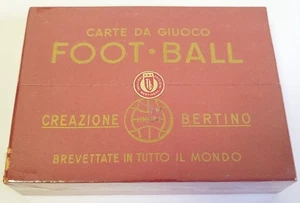 Carte da Gioco FootBall Creazione Bertino Anni '40 Cofanetto Rosso - Picture 1 of 2
