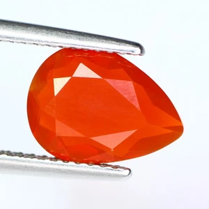 1.66Ct AAA Perfect Pear 10.9 x 8.1 MM 100% Natural Red Mexico Fire Opal - Picture 1 of 5