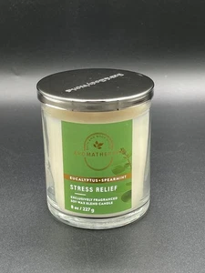 Bath & Body Works, Einzeldochtkerze, Eukalyptus * Minze, Sojawachsmischung 8 Oz. - Bild 1 von 6