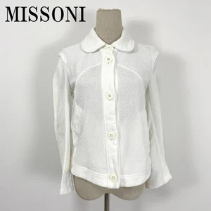 Missoni Damen L Baumwolle Design Jacke weiß 40 fast unbenutzt elegant Unikat Italy - Bild 1 von 9